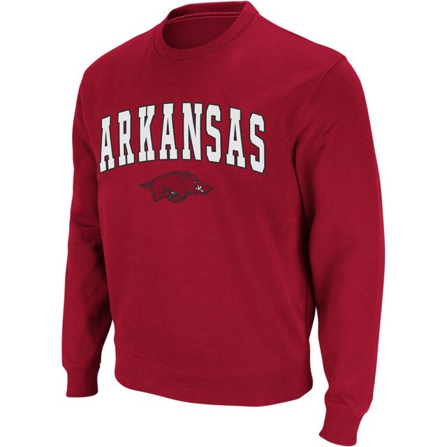 Colosseum Cardinal Arkansas Razorbacks Arch & Logo Sweat à col rond pour homme