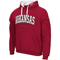 Men's Colosseum Cardinal Arkansas Razorbacks Big & Tall Arch Logo 2.0 Pullover Hoodie