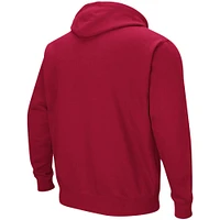 Men's Colosseum Cardinal Arkansas Razorbacks Big & Tall Arch Logo 2.0 Pullover Hoodie