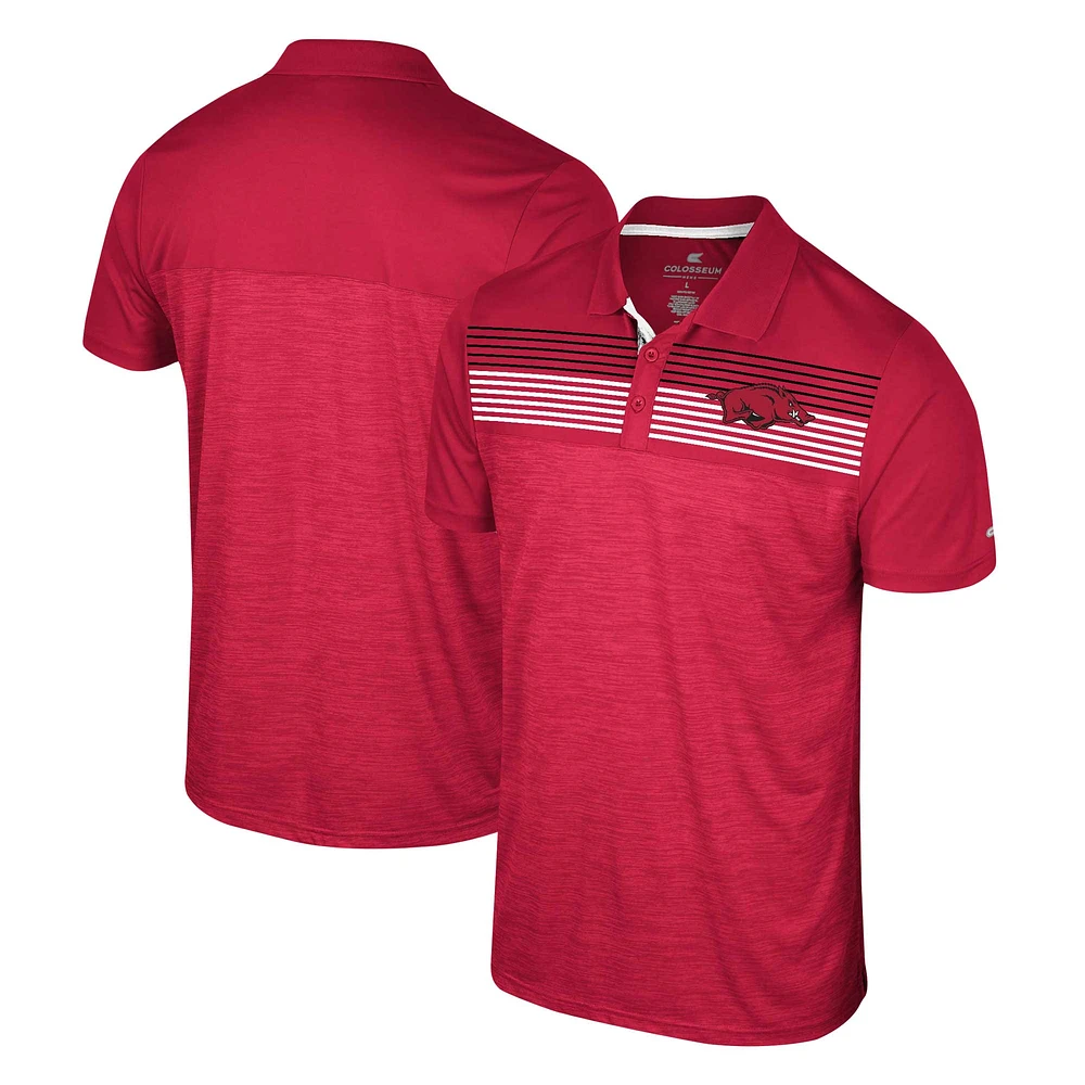 Men's Colosseum Cardinal Arkansas Razorbacks Big & Tall Langmore Polo