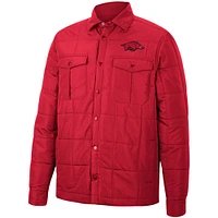 Colosseum Cardinal Arkansas Razorbacks Detonate Veste matelassée à boutons-pression pour homme