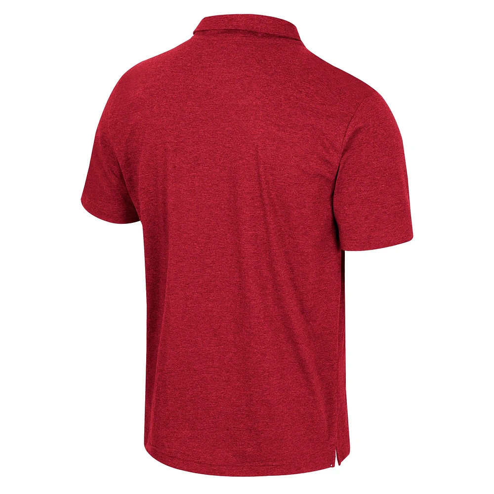 Men's Colosseum  Cardinal Arkansas Razorbacks No Problemo Polo