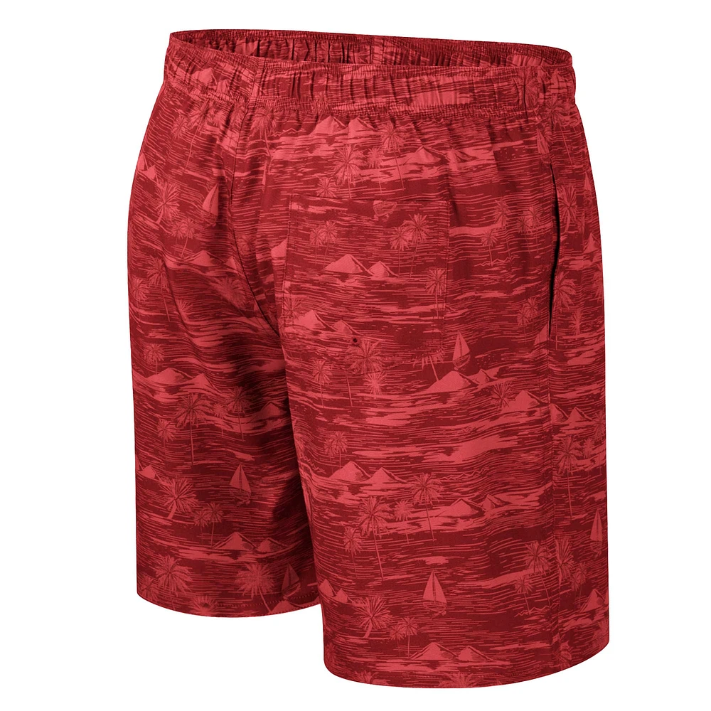 Short de bain Ozark Colosseum Cardinal Arkansas Razorbacks pour hommes