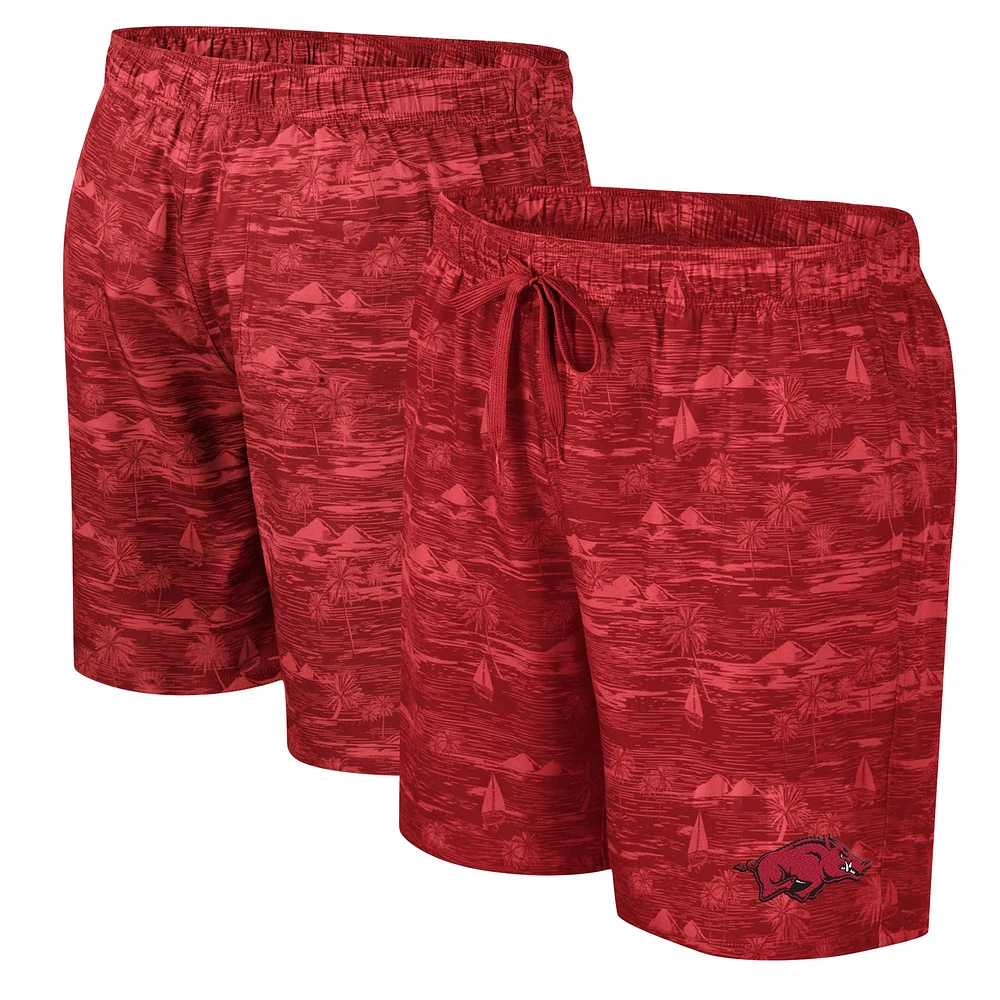 Short de bain Ozark Colosseum Cardinal Arkansas Razorbacks pour hommes