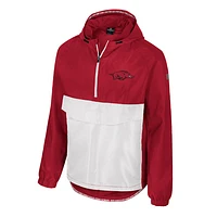 Men's Colosseum  Cardinal Arkansas Razorbacks Reloaded Anorak Half-Zip Jacket