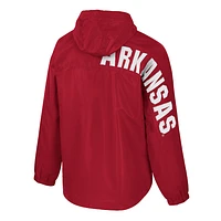 Men's Colosseum  Cardinal Arkansas Razorbacks Reloaded Anorak Half-Zip Jacket