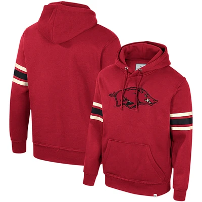 Pull à capuche pour hommes Colosseum Cardinal Arkansas Razorbacks saluant