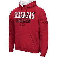 Men's Colosseum Cardinal Arkansas Razorbacks Sunrise Pullover Hoodie