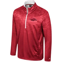 Veste à demi-zip Colosseum Cardinal Arkansas Razorbacks The Machine pour hommes