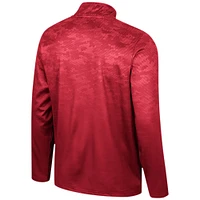 Veste à demi-zip Colosseum Cardinal Arkansas Razorbacks The Machine pour hommes