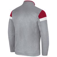 Men's Colosseum Gray Arkansas Razorbacks Bingo Quarter-Zip Jacket