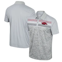 Men's Colosseum Gray Arkansas Razorbacks Cybernetic Polo