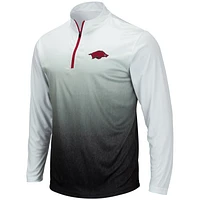 Men's Colosseum Gray Arkansas Razorbacks Magic Team Logo Quarter-Zip Jacket