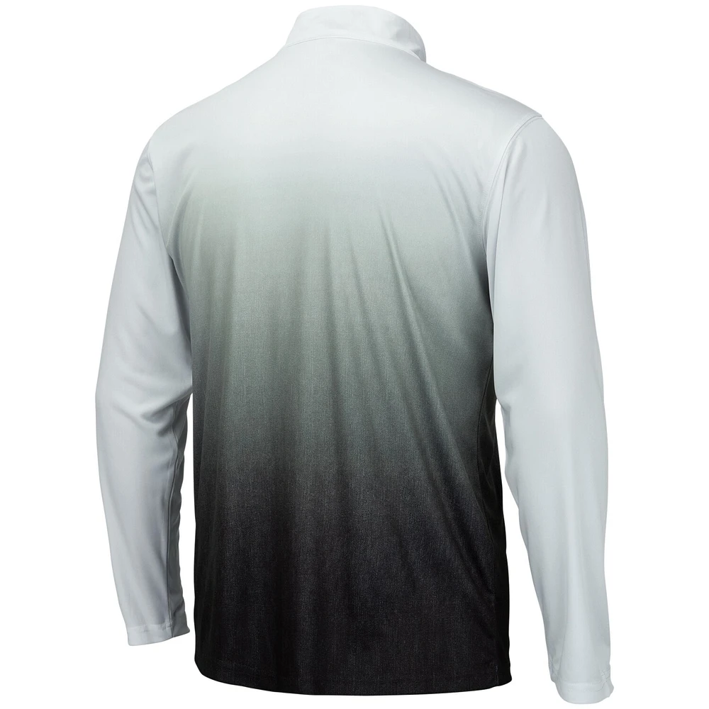 Men's Colosseum Gray Arkansas Razorbacks Magic Team Logo Quarter-Zip Jacket