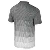 Men's Colosseum Gray Arkansas Razorbacks Striped Mesh Polo