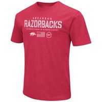 Men's Colosseum Heather Cardinal Arkansas Razorbacks OHT Military Appreciation Flag 2.0 T-Shirt