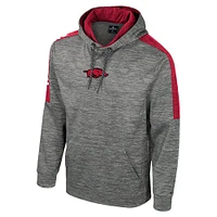 Men's Colosseum Heather Gray Arkansas Razorbacks Dozer Pullover Hoodie