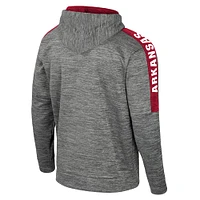 Men's Colosseum Heather Gray Arkansas Razorbacks Dozer Pullover Hoodie