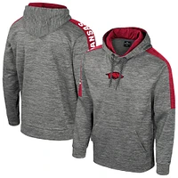 Men's Colosseum Heather Gray Arkansas Razorbacks Dozer Pullover Hoodie