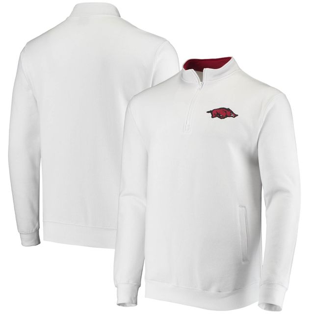 Colosseum White Arkansas Razorbacks Tortugas Logo Veste à quart de zip pour homme