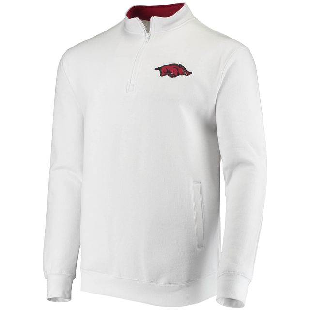 Colosseum White Arkansas Razorbacks Tortugas Logo Veste à quart de zip pour homme