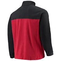 Columbia Black/Cardinal Arkansas Razorbacks Big & Tall Flanker III Fleece Full-Zip Jacket