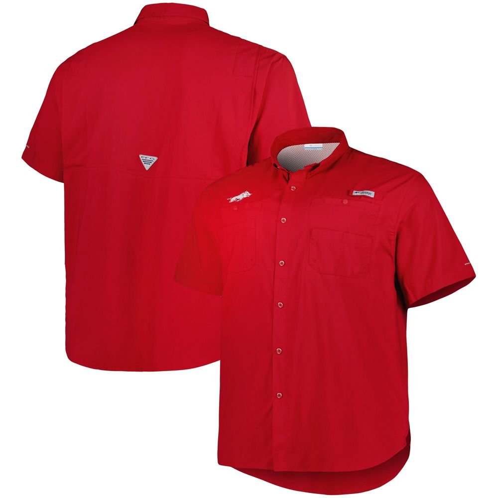 Men's Columbia Cardinal Arkansas Razorbacks Big & Tall Collegiate Tamiami Button-Down Shirt