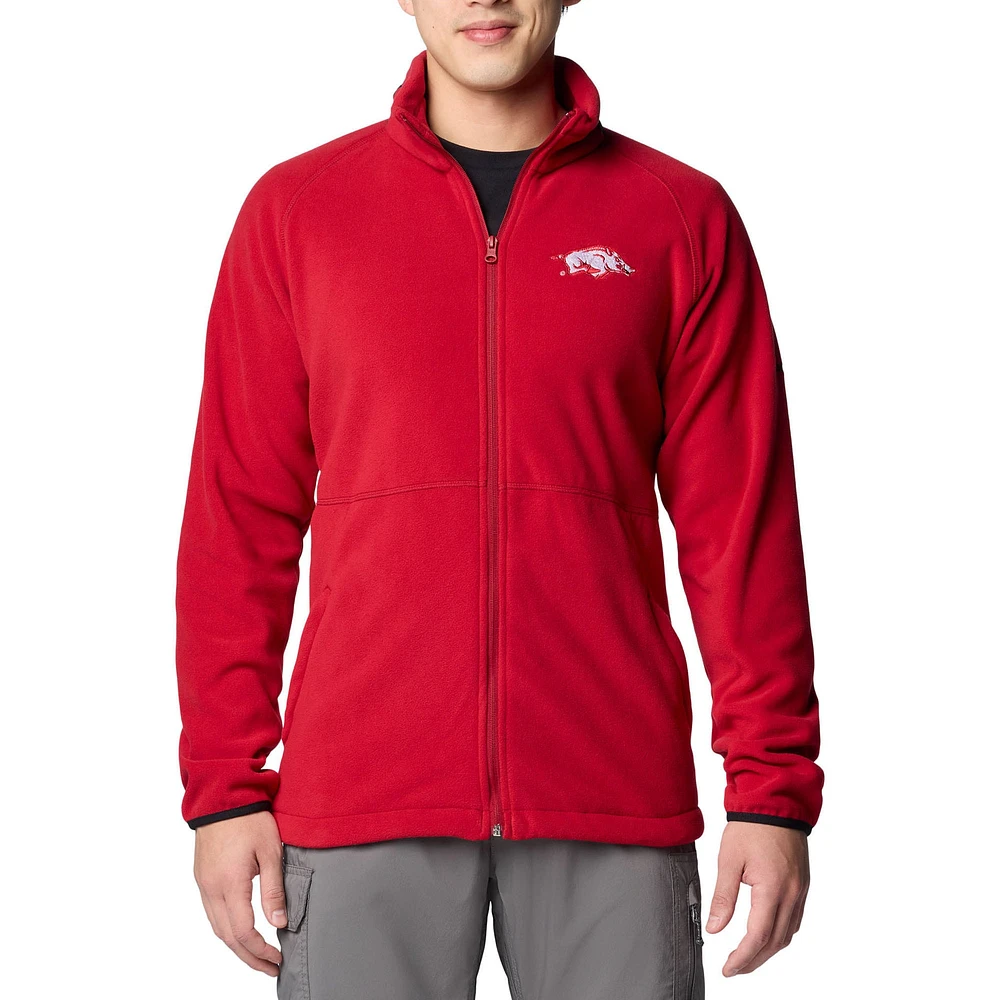 Veste polaire à glissière complète Columbia Cardinal Arkansas Razorbacks Flanker IV pour homme