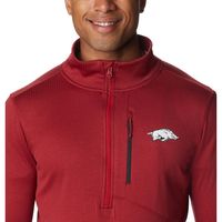 Men's Columbia Cardinal Arkansas Razorbacks Park View Omni-Wick Half-Zip Top