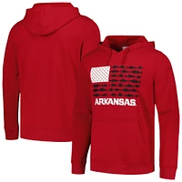 Men's Columbia Cardinal Arkansas Razorbacks PFG Fish Flag II Pullover Hoodie