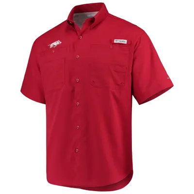 Men's Columbia Cardinal Arkansas Razorbacks PFG Tamiami Shirt