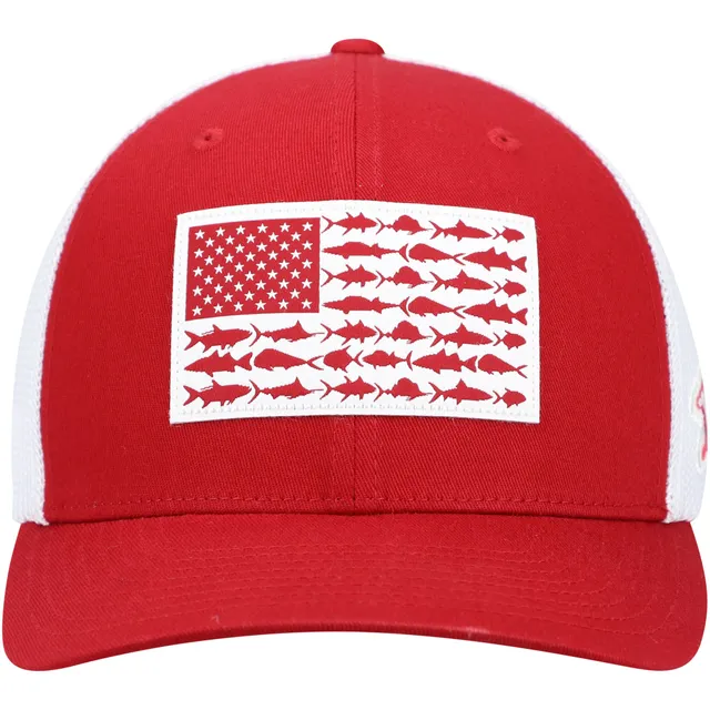 Columbia Men's Columbia Cardinal Arkansas Razorbacks PFG Tonal Fish Flag  Flex Hat