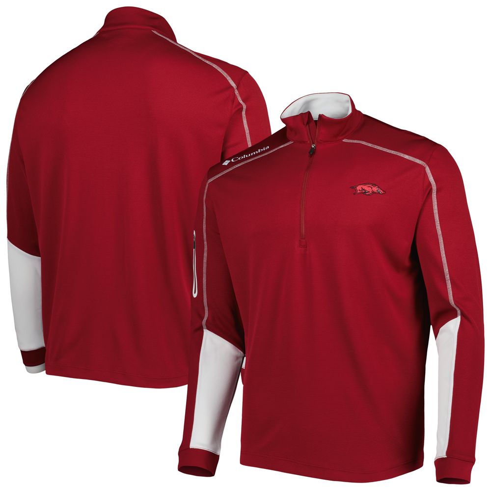 Men's Columbia Cardinal Arkansas Razorbacks Shotgun 2.0 Omni-Wick Quarter-Zip Jacket