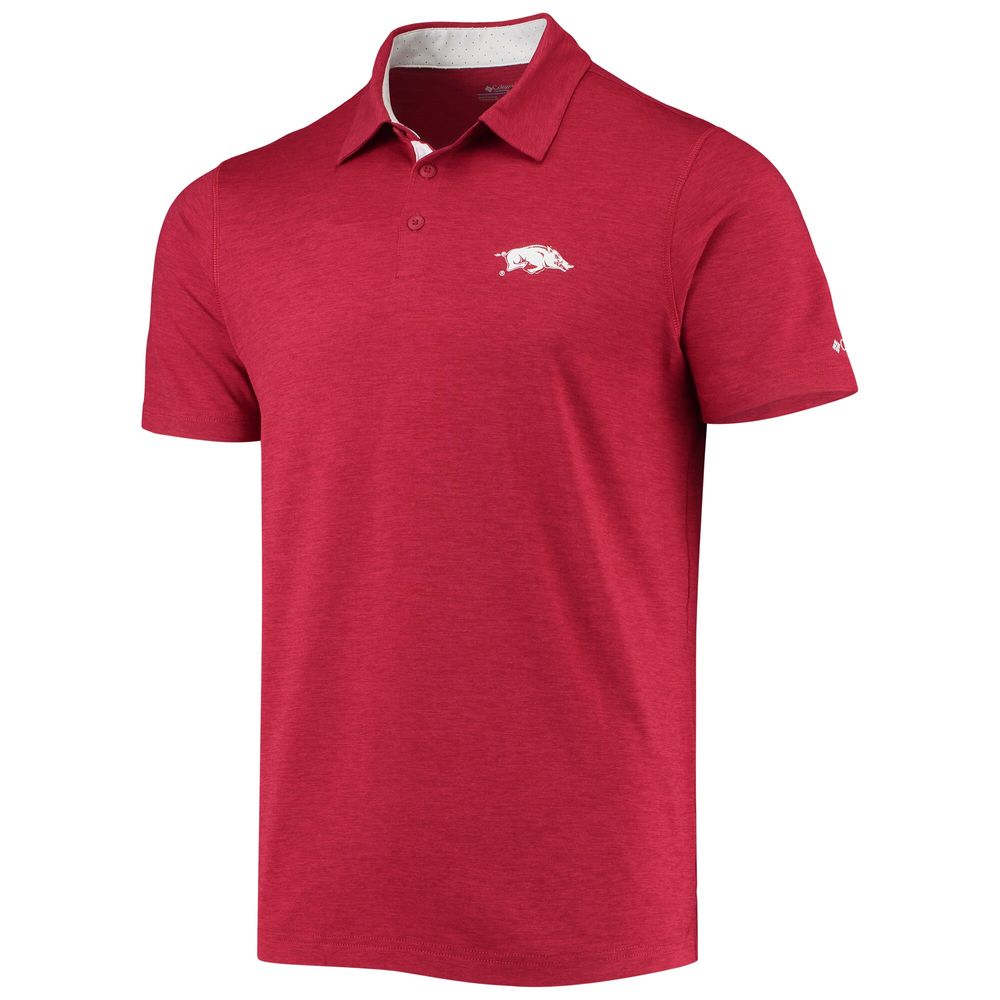 Men's Columbia Cardinal Arkansas Razorbacks Tech Trail Omni-Shade Polo