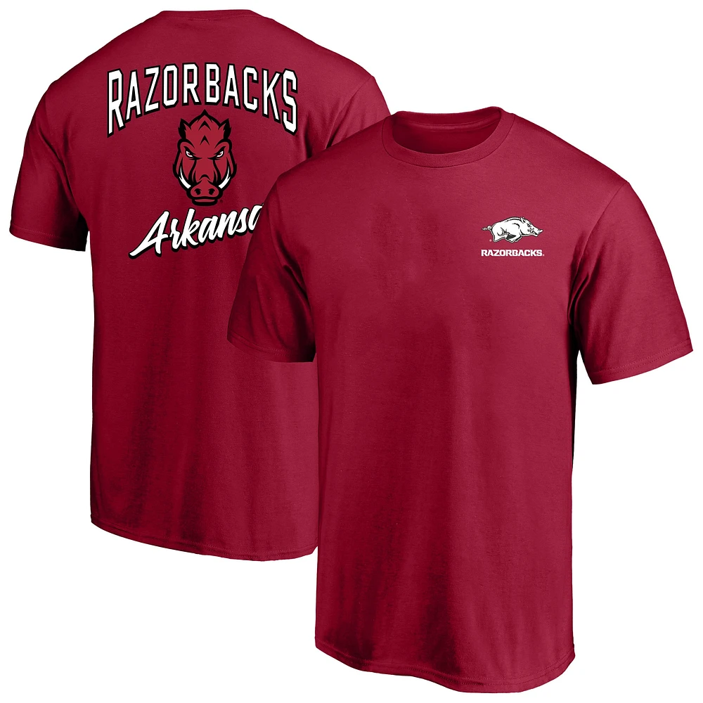 T-shirt Fanatics Cardinal Arkansas Razorbacks Big & Tall 2-Hit pour hommes