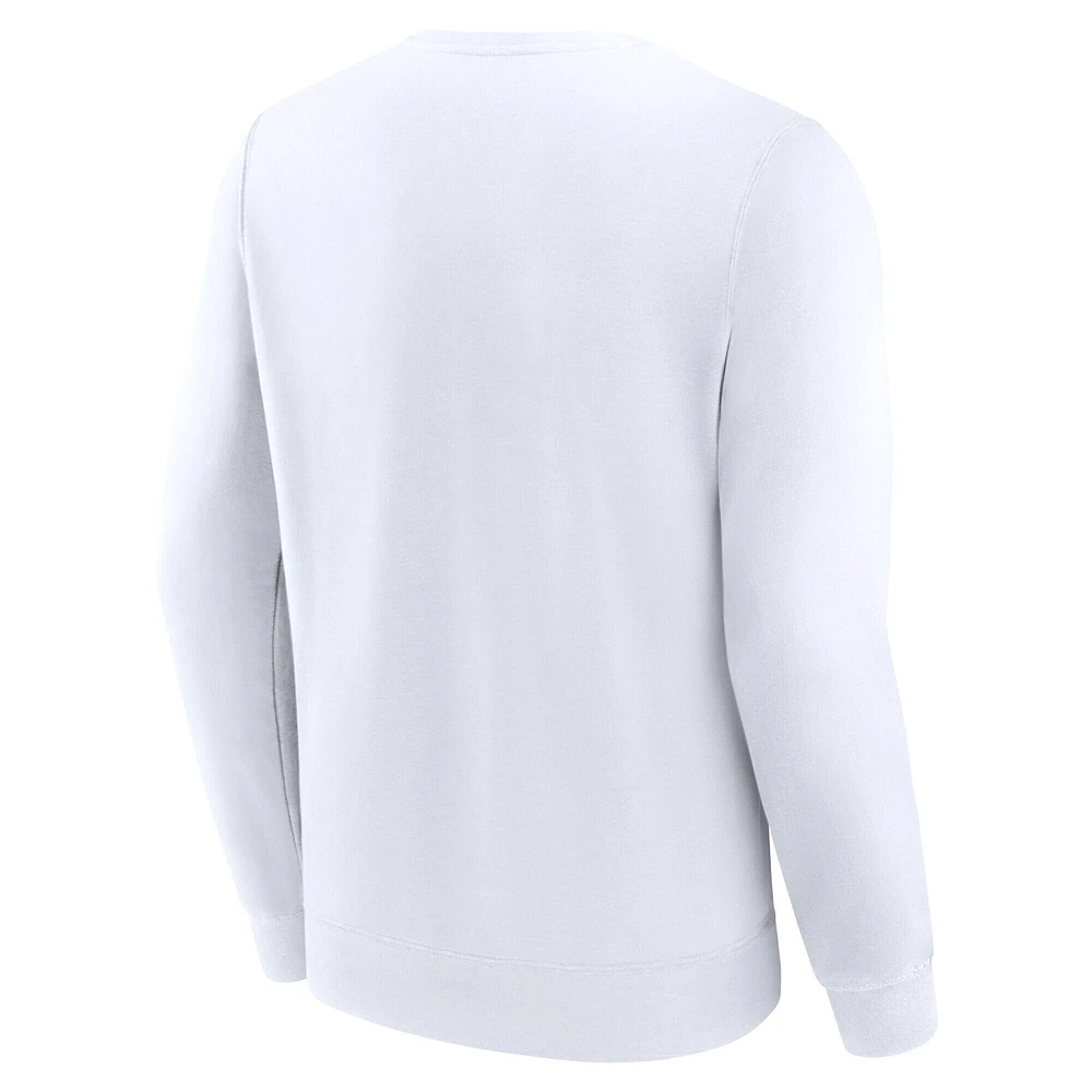 Men's Fanatics White Arkansas Razorbacks Short Name Pullover Sweatshirt