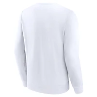 Men's Fanatics White Arkansas Razorbacks Short Name Pullover Sweatshirt