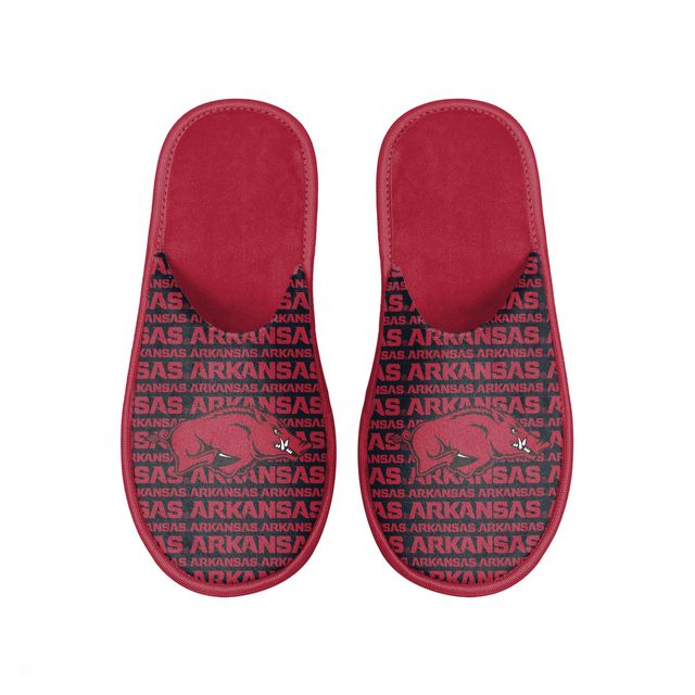 FOCO Arkansas Razorbacks Scuff Logo Chaussons à enfiler pour hommes