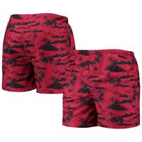 Men's FOCO Cardinal Arkansas Razorbacks Island Palm Swim Trunks