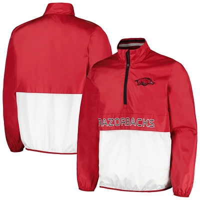 Haut à demi-zip G-III Sports by Carl Banks Cardinal Arkansas Razorbacks Cornerman pour hommes