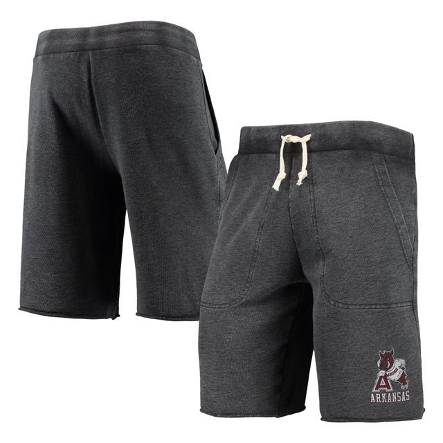 Short de détente Arkansas Razorbacks Victory Alternative Apparel noir chiné pour homme