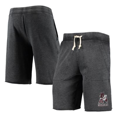 Men's Heathered Black Alternative Apparel Arkansas Razorbacks Victory Lounge Shorts