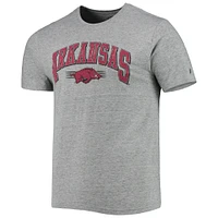 Men's League Collegiate Wear Heathered Gray Arkansas Razorbacks Upperclassman Reclaim Recycled Jersey T-Shirt