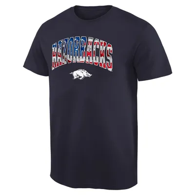 Arkansas Razorbacks Banner Arch T-Shirt - Navy