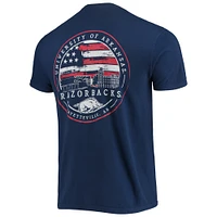 T-shirt Homme Bleu Marine Arkansas Razorbacks Campus Americana