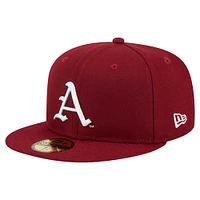 Men's New Era Cardinal Arkansas Razorbacks 59FIFTY Fitted Hat
