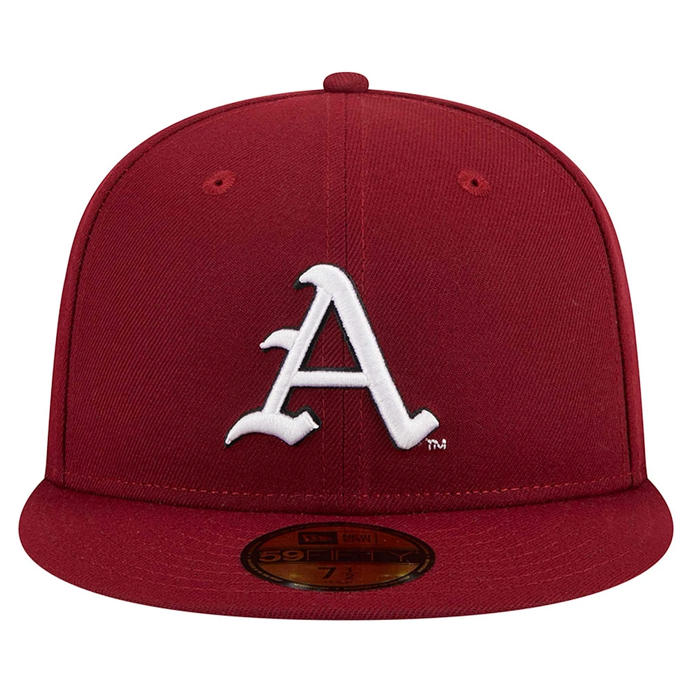 Men's New Era Cardinal Arkansas Razorbacks 59FIFTY Fitted Hat
