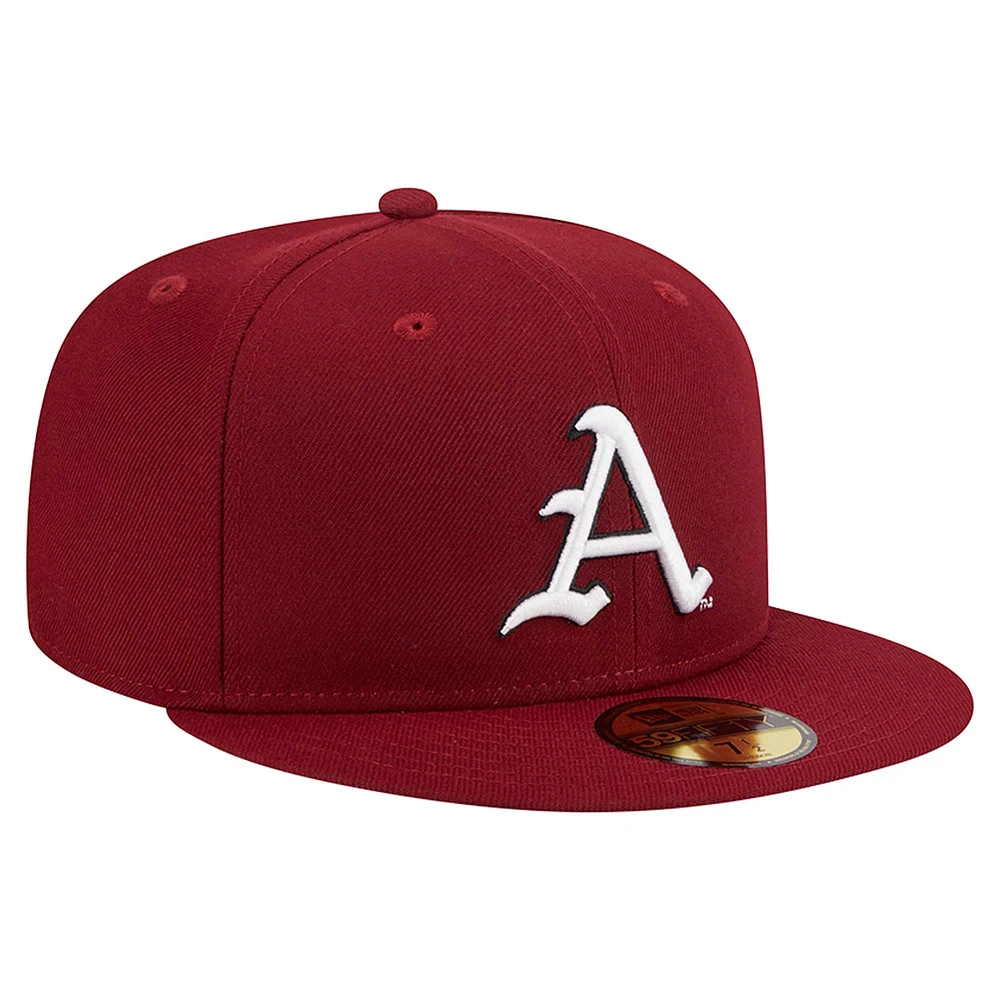 Men's New Era Cardinal Arkansas Razorbacks 59FIFTY Fitted Hat