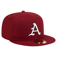 Men's New Era Cardinal Arkansas Razorbacks 59FIFTY Fitted Hat