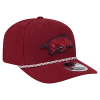 Casquette extensible à boutons-pression New Era Cardinal Arkansas Razorbacks Game Day Multi-Rope 9SEVENTY pour homme